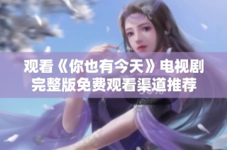 观看《你也有今天》电视剧完整版免费观看渠道推荐