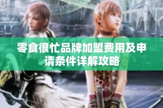 零食很忙品牌加盟费用及申请条件详解攻略