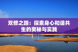 双修之路：探索身心和谐共生的奥秘与实践