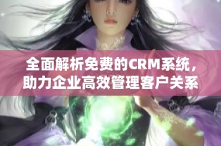 全面解析免费的CRM系统，助力企业高效管理客户关系