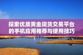 探索优质黄金现货交易平台的手机应用推荐与使用技巧