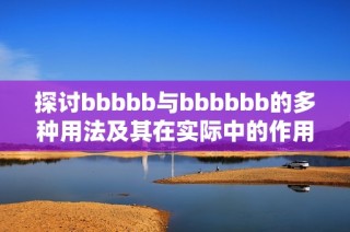 探讨bbbbb与bbbbbb的多种用法及其在实际中的作用