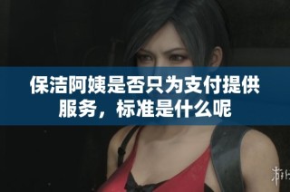 保洁阿姨是否只为支付提供服务，标准是什么呢