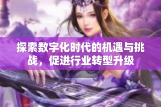 探索数字化时代的机遇与挑战，促进行业转型升级