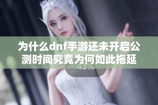 为什么dnf手游还未开启公测时间究竟为何如此拖延