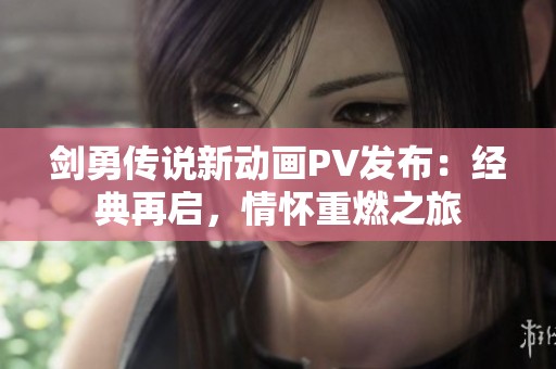 剑勇传说新动画PV发布：经典再启，情怀重燃之旅