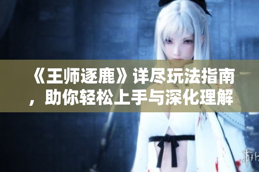 《王师逐鹿》详尽玩法指南，助你轻松上手与深化理解