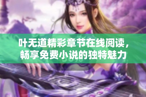叶无道精彩章节在线阅读，畅享免费小说的独特魅力
