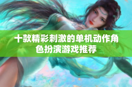 十款精彩刺激的单机动作角色扮演游戏推荐
