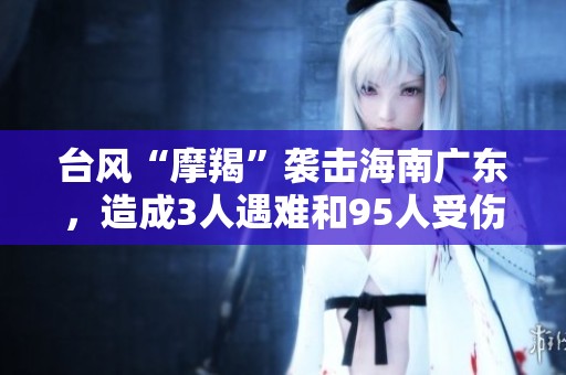 台风“摩羯”袭击海南广东，造成3人遇难和95人受伤