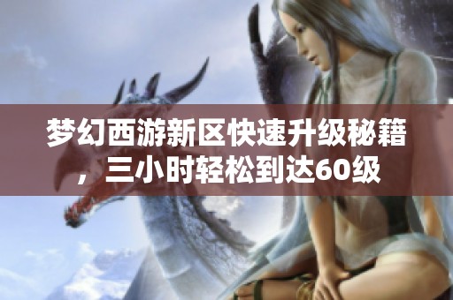 梦幻西游新区快速升级秘籍，三小时轻松到达60级