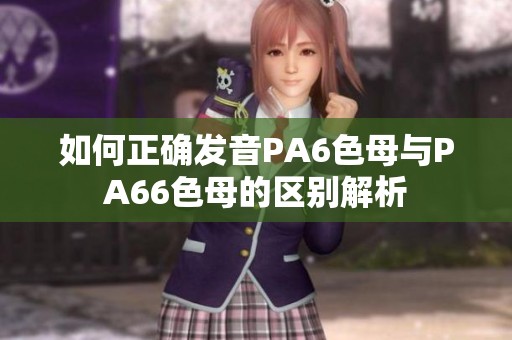 如何正确发音PA6色母与PA66色母的区别解析