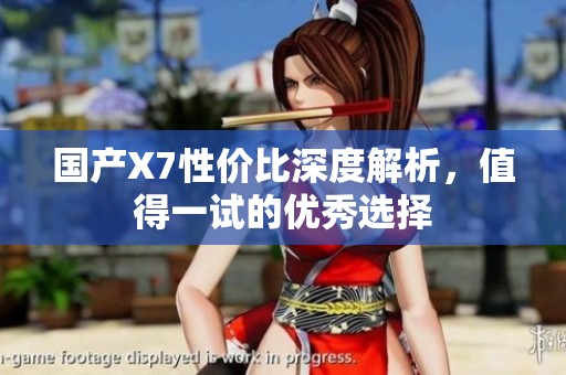 国产X7性价比深度解析，值得一试的优秀选择