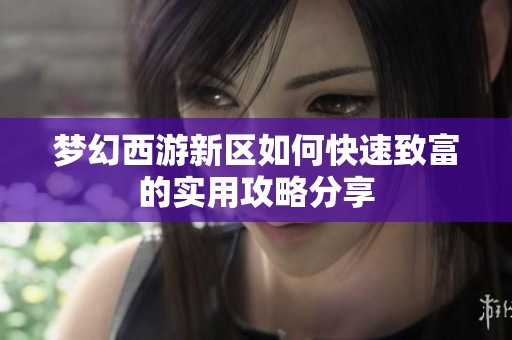 梦幻西游新区如何快速致富的实用攻略分享