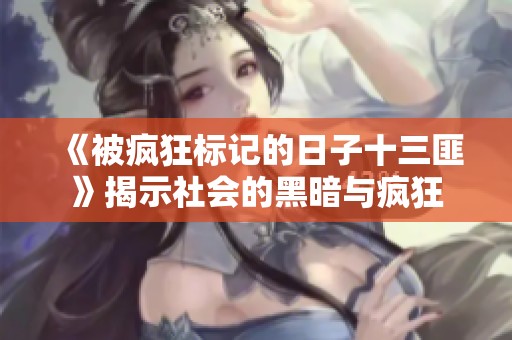 《被疯狂标记的日子十三匪》揭示社会的黑暗与疯狂