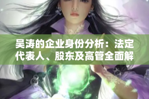吴涛的企业身份分析：法定代表人、股东及高管全面解析
