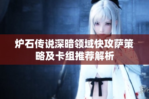 炉石传说深暗领域快攻萨策略及卡组推荐解析