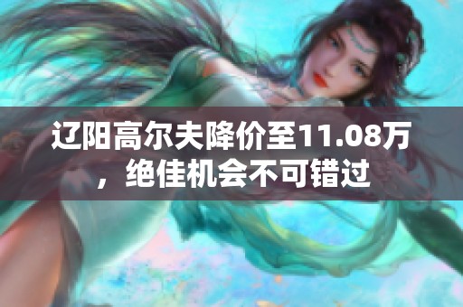 辽阳高尔夫降价至11.08万，绝佳机会不可错过