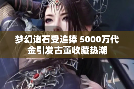梦幻诸石受追捧 5000万代金引发古董收藏热潮