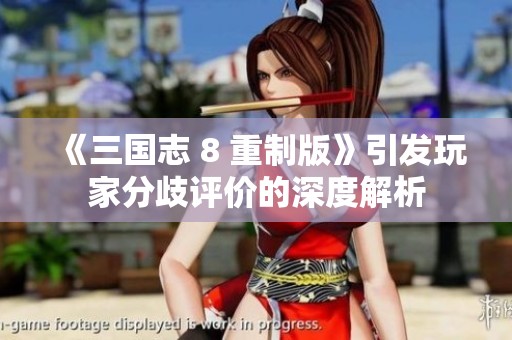 《三国志 8 重制版》引发玩家分歧评价的深度解析