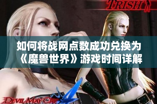 如何将战网点数成功兑换为《魔兽世界》游戏时间详解
