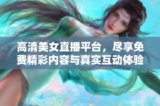 高清美女直播平台，尽享免费精彩内容与真实互动体验