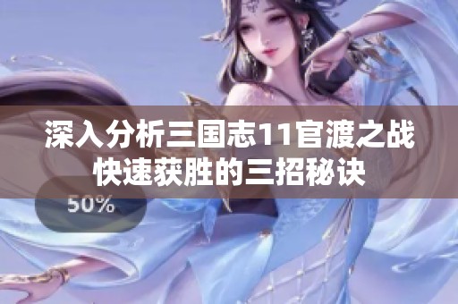 深入分析三国志11官渡之战快速获胜的三招秘诀