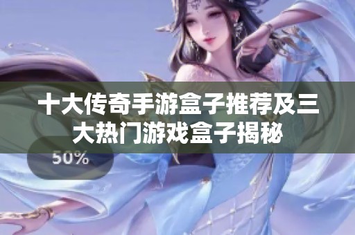 十大传奇手游盒子推荐及三大热门游戏盒子揭秘
