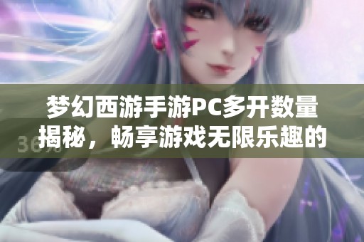 梦幻西游手游PC多开数量揭秘，畅享游戏无限乐趣的方法