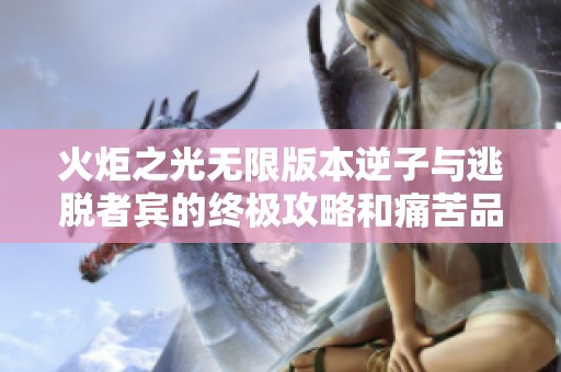 火炬之光无限版本逆子与逃脱者宾的终极攻略和痛苦品鉴解读