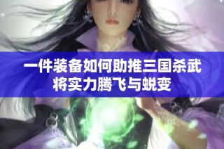 一件装备如何助推三国杀武将实力腾飞与蜕变