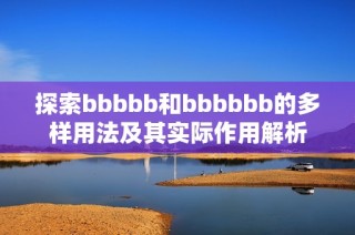 探索bbbbb和bbbbbb的多样用法及其实际作用解析