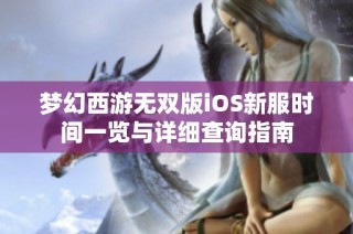 梦幻西游无双版iOS新服时间一览与详细查询指南