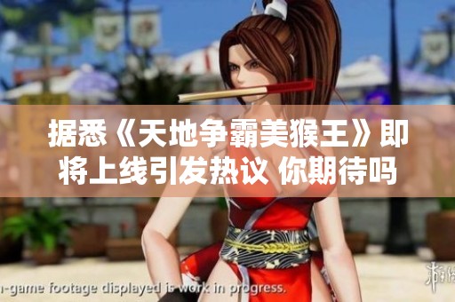 据悉《天地争霸美猴王》即将上线引发热议 你期待吗