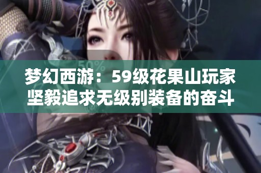 梦幻西游：59级花果山玩家坚毅追求无级别装备的奋斗故事